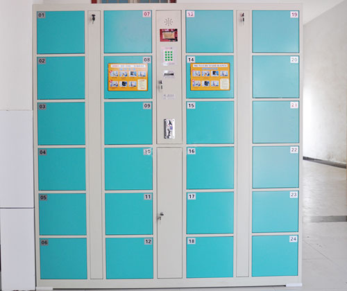 智能存包柜-投幣電子儲(chǔ)物寄存柜 24門條碼電子寄存柜